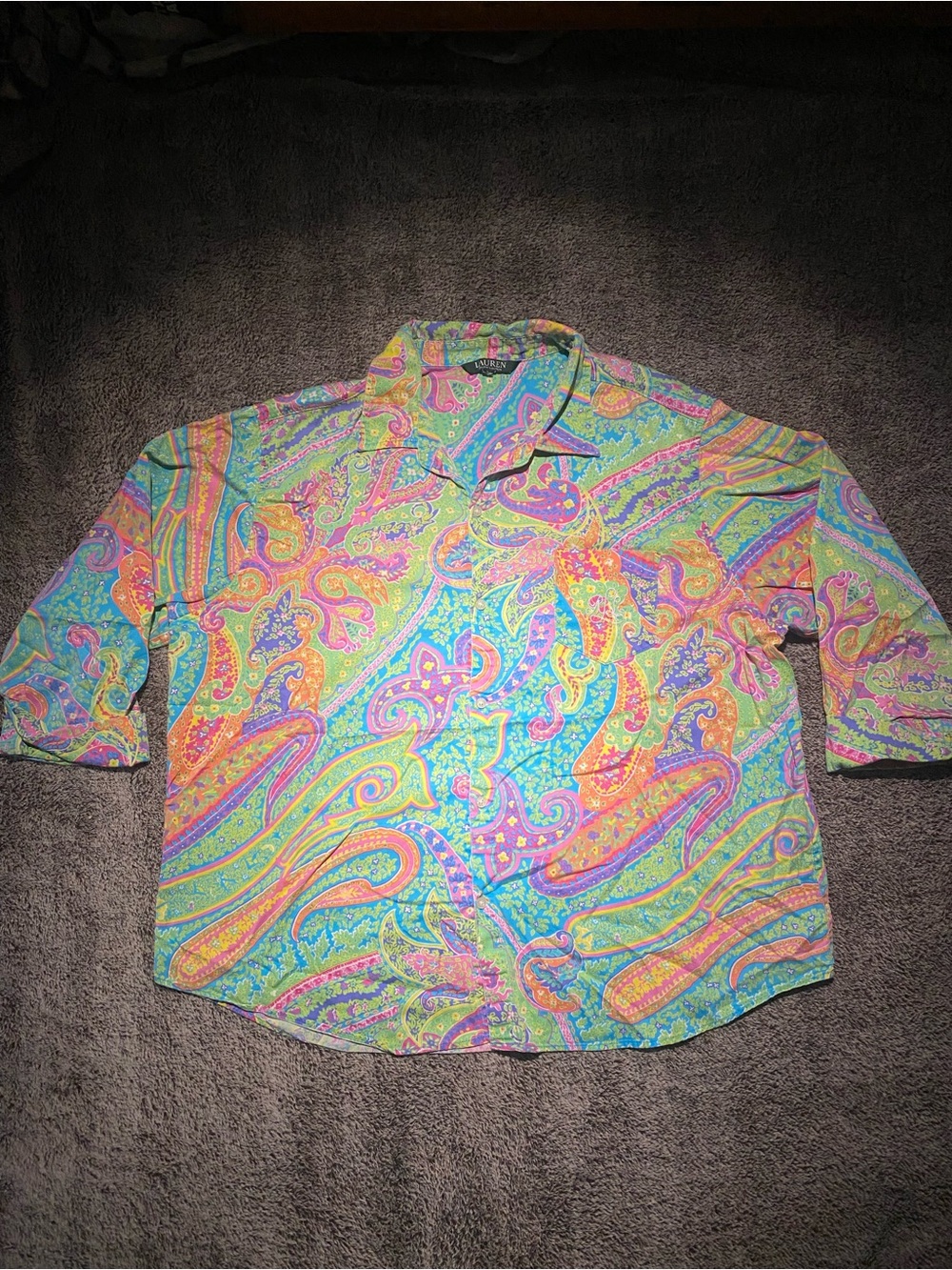 Lauren Ralph Lauren Psychedelic Button Up